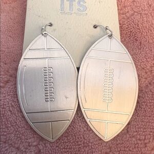 Brass Football Earrings